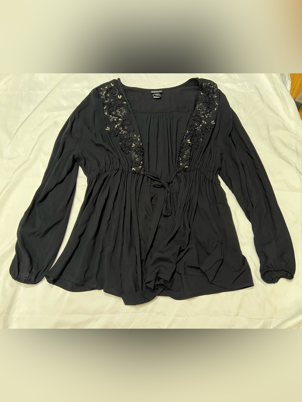 TORRID Black Embellished Long-Sleeve Tunic